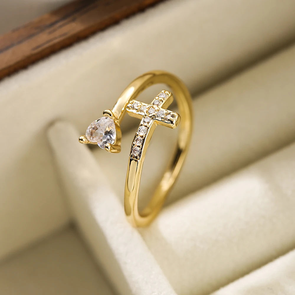 Anello Croce & Zircone Donna