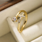 Anello Croce & Zircone Donna