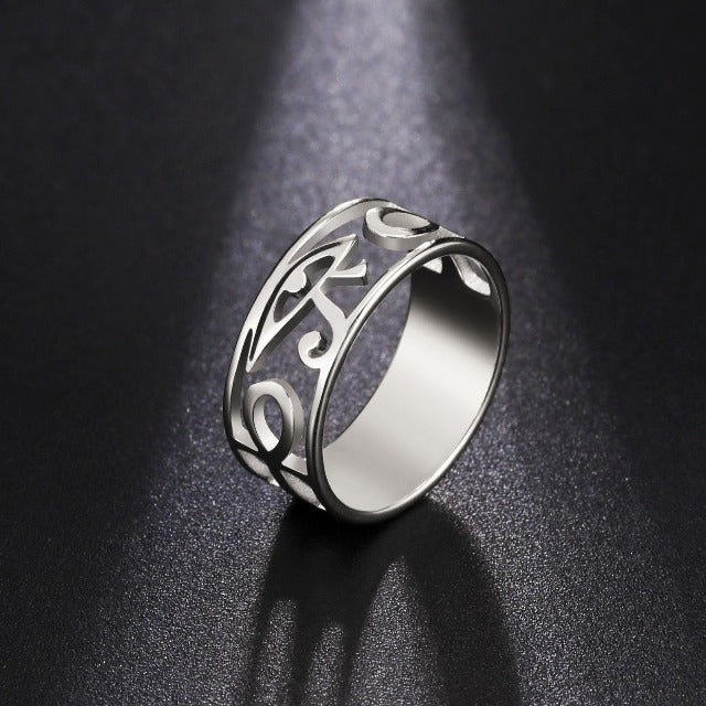 Egyptisk Ring til Kvinder Øje af Horus Ring i sølv