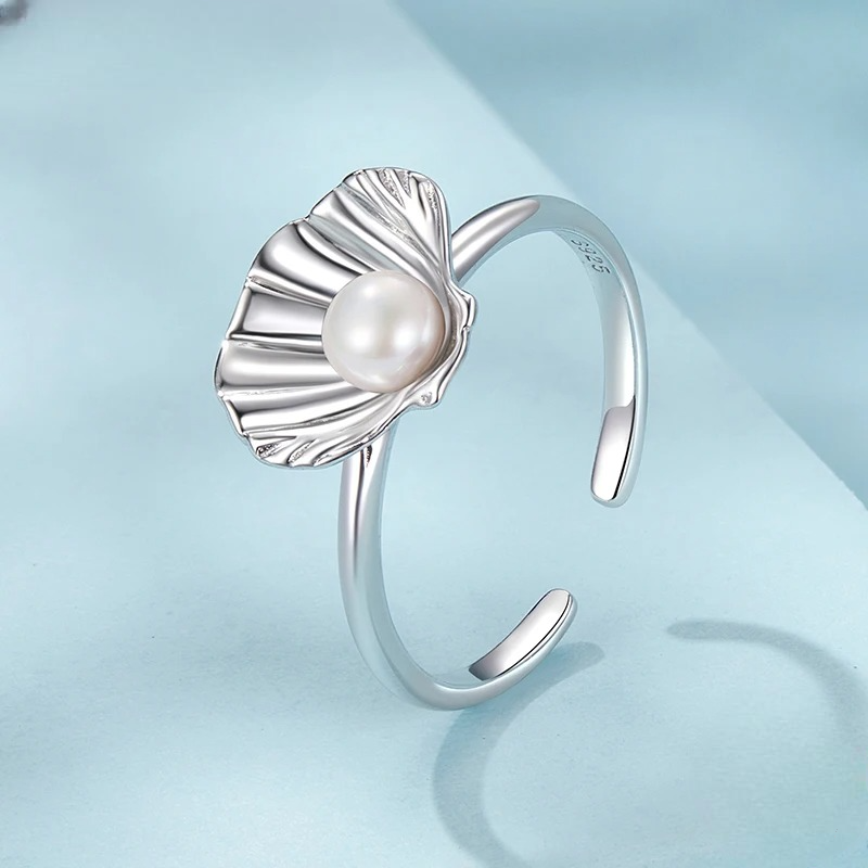 Eleganter Ring Muschel Jakobsmuschel