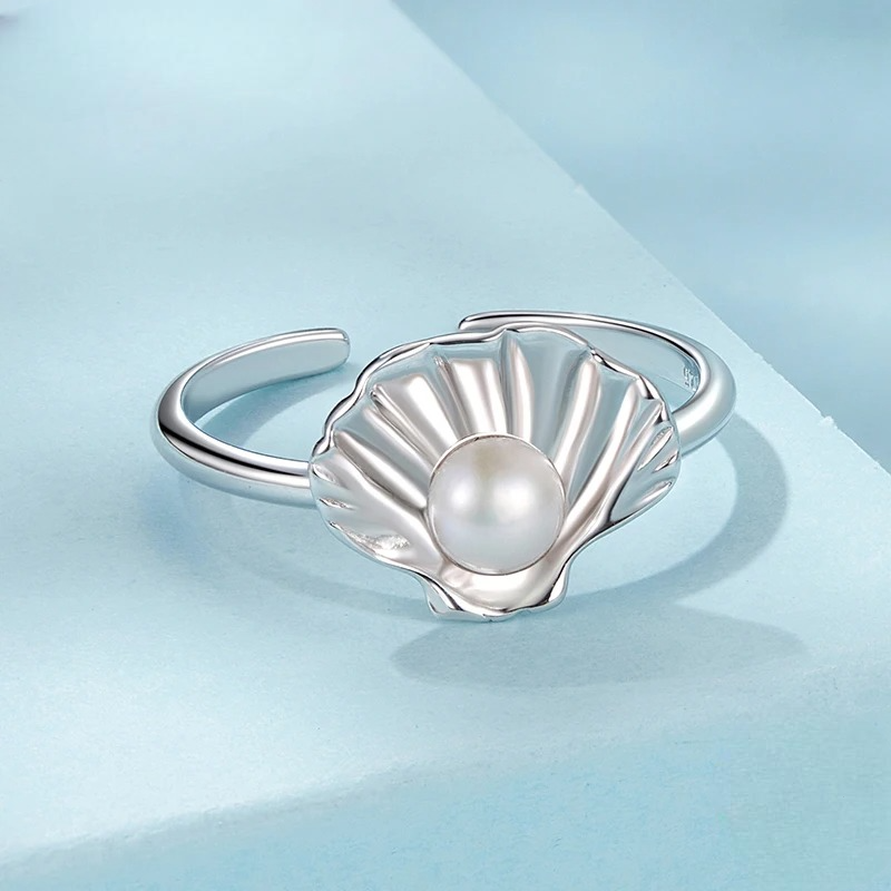 Eleganter Ring Muschel Jakobsmuschel