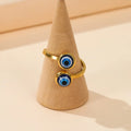 Eleganter türkischer Ring gegen den bösen Blick Gold
