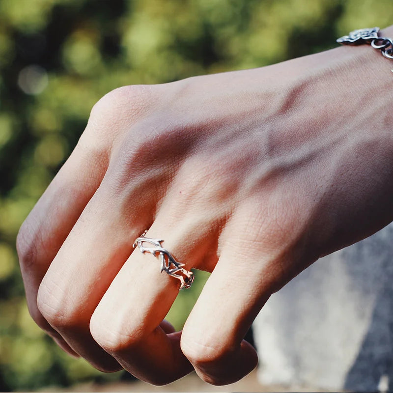 Anello in Rami di Corallo Argentato