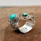 Ethnischer Ring mit Natursteinen