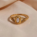 Vintage-Stil Damenring mit Perle