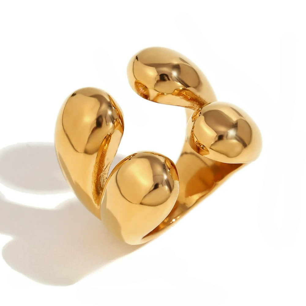 Anello Originale Anello Goccia d'Acqua oro