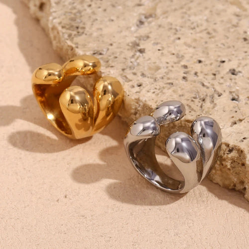 Anello Originale Anello Goccia d'Acqua oro