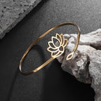 Feiner Lotusblumenring für Damen Gold