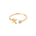 Bague fine pour femme personnalisée avec initiale x