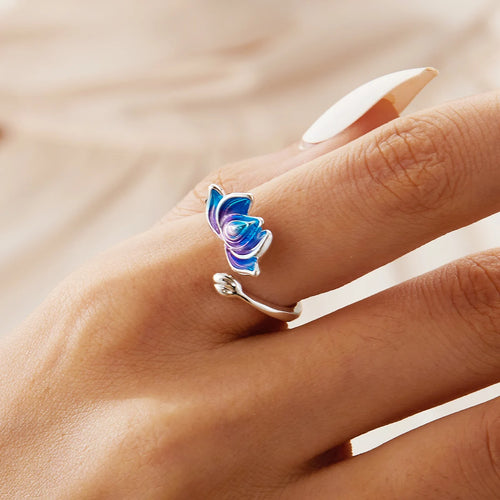 Anello Fiore di Loto Argentato
