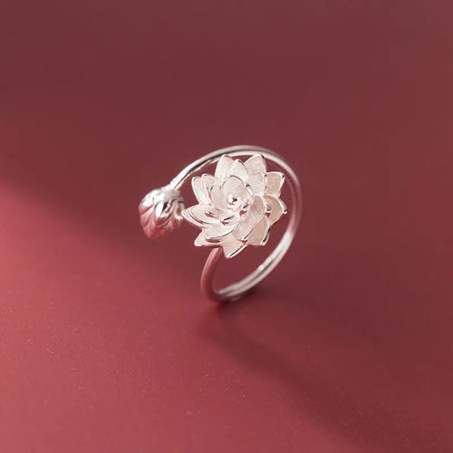 Anello Fiore di Loto Bianco Donna
