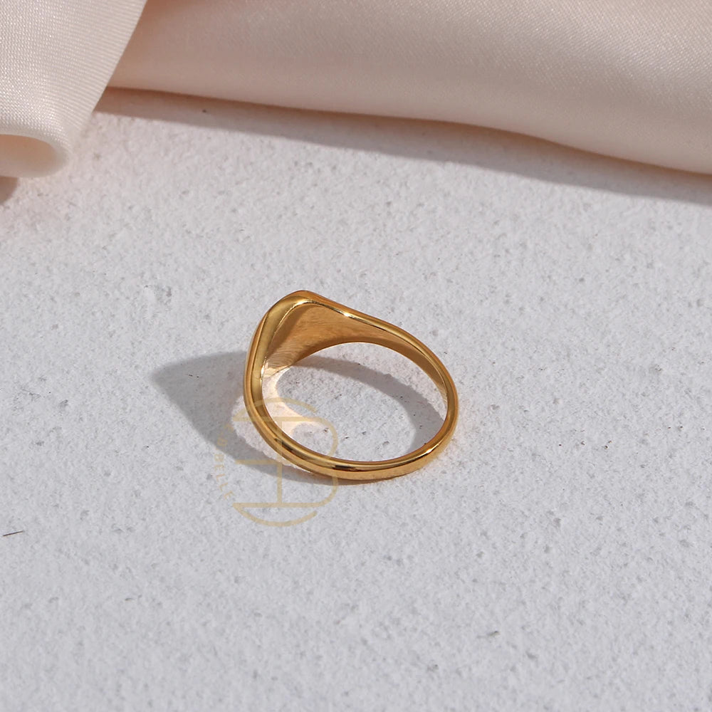 Bague fleur sauvage gravée