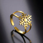 Schneeflockenring Damen Ring Gold