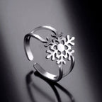 Schneeflockenring Damen Ring Silber
