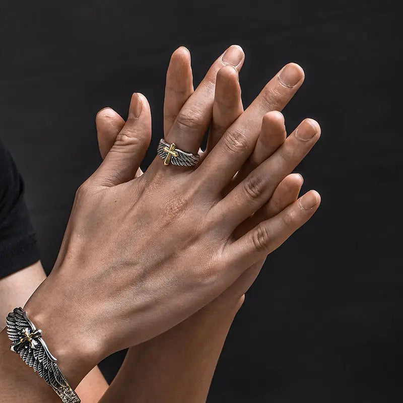 Anello Uomo Croce Anello Cristiano