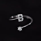 Bague initiale femme - lettre b