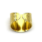 Anello largo unisex con incisione in ebraico ebraico