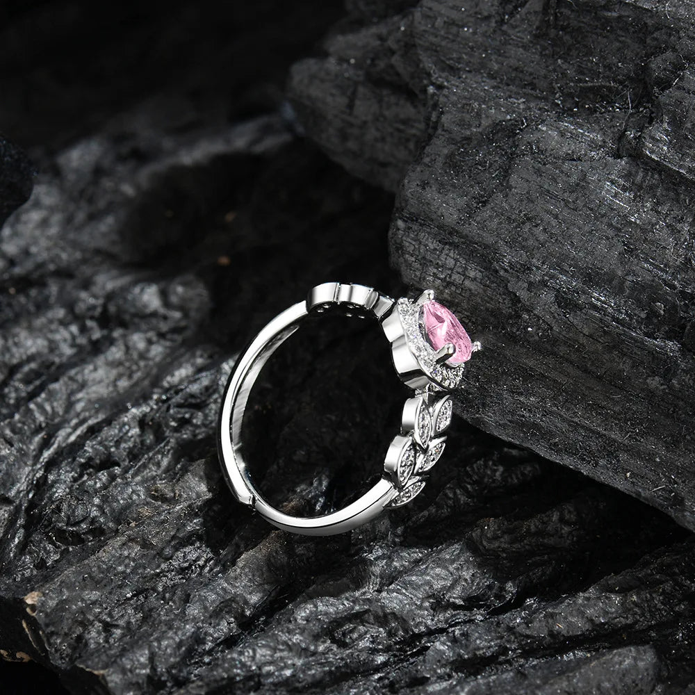 Bague laurier et coeur