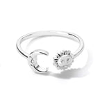 Anello Luna Sole Astri Donna argento