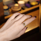 Anello in oro con occhio di tigre da donna