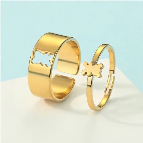 Bjørne Ring 2 Dele Guld