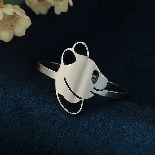 Panda Ring Fin Sølv
