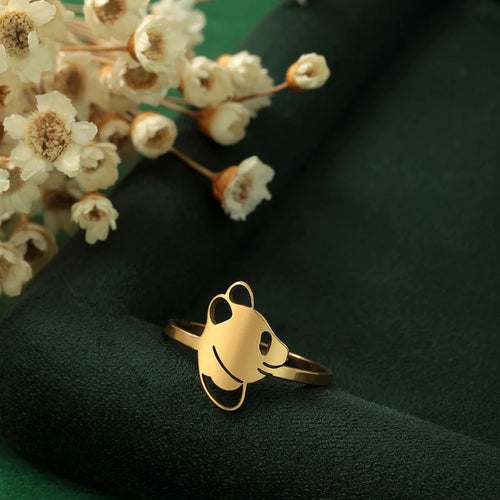 Panda Ring Fin Guld