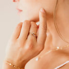 Geburtssteinring Silber & Gold 
