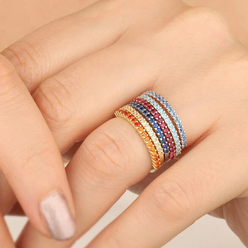 Anello Pietra di Nascita﻿ oro e argento da donna