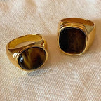 Anello Pietra Occhio di Tigre Oro