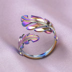 Bague Plume pour Femme or rose