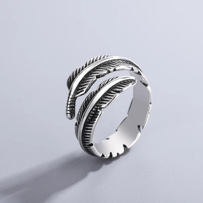 Bague Plume Style Ethnique Femme
