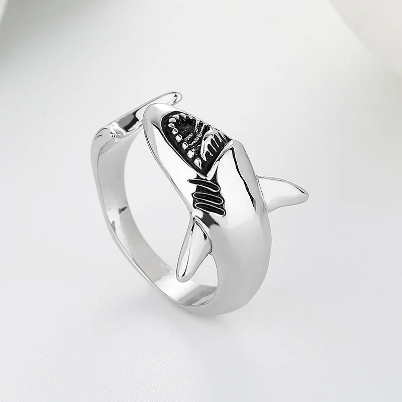 Anello Squalo per Donna argento
