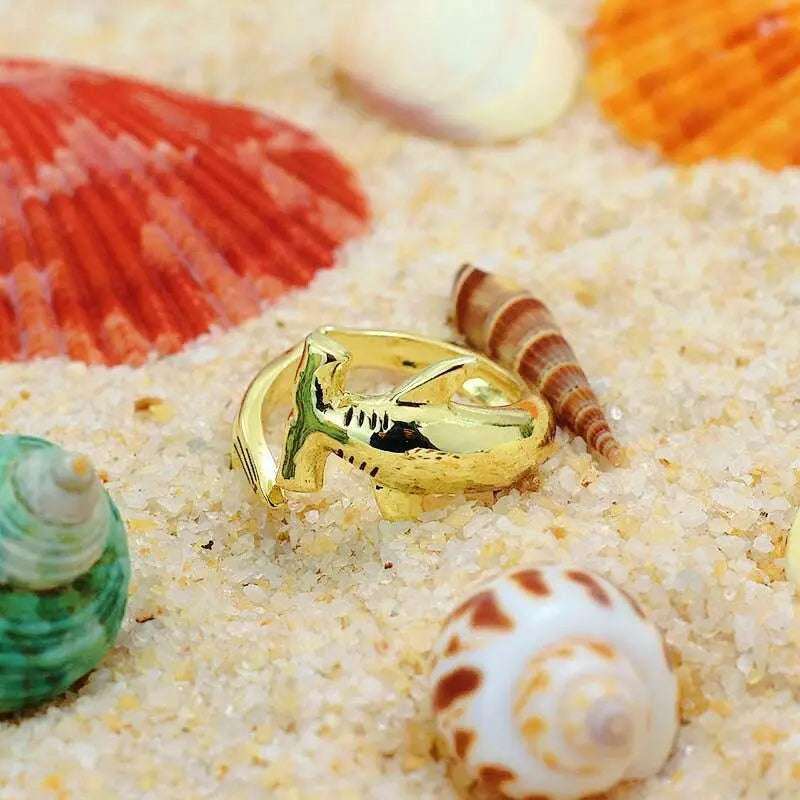 Hammerhai Ring Gold