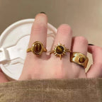 Bague Rétro de Protection Oeil de Tigre