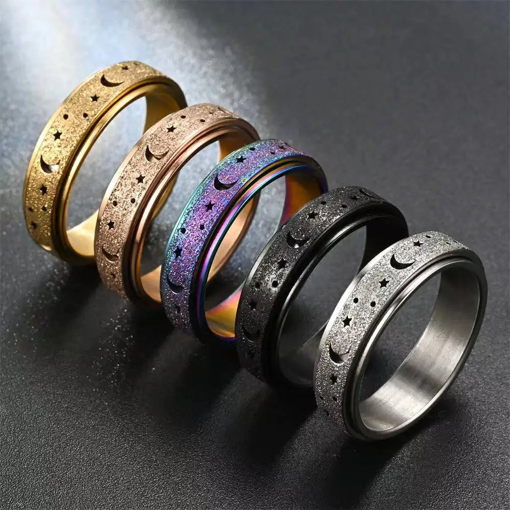 Drehbarer Ring mit Mondsicheln für Herren