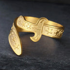 Ring mit Ali Zulfiqar Schwert arabisches Symbol Gold