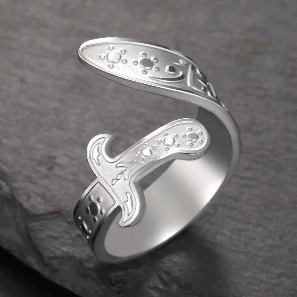 Ring mit Ali Zulfiqar Schwert arabisches Symbol Silber