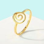 Anello Spirale Geometrico oro