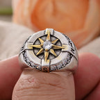 Bague Vintage Boussole Rose des Vents