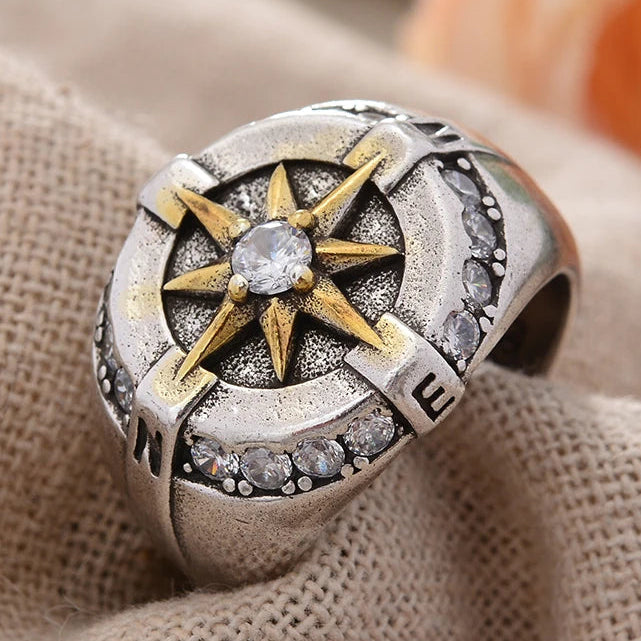 Bague Vintage Boussole Rose des Vents