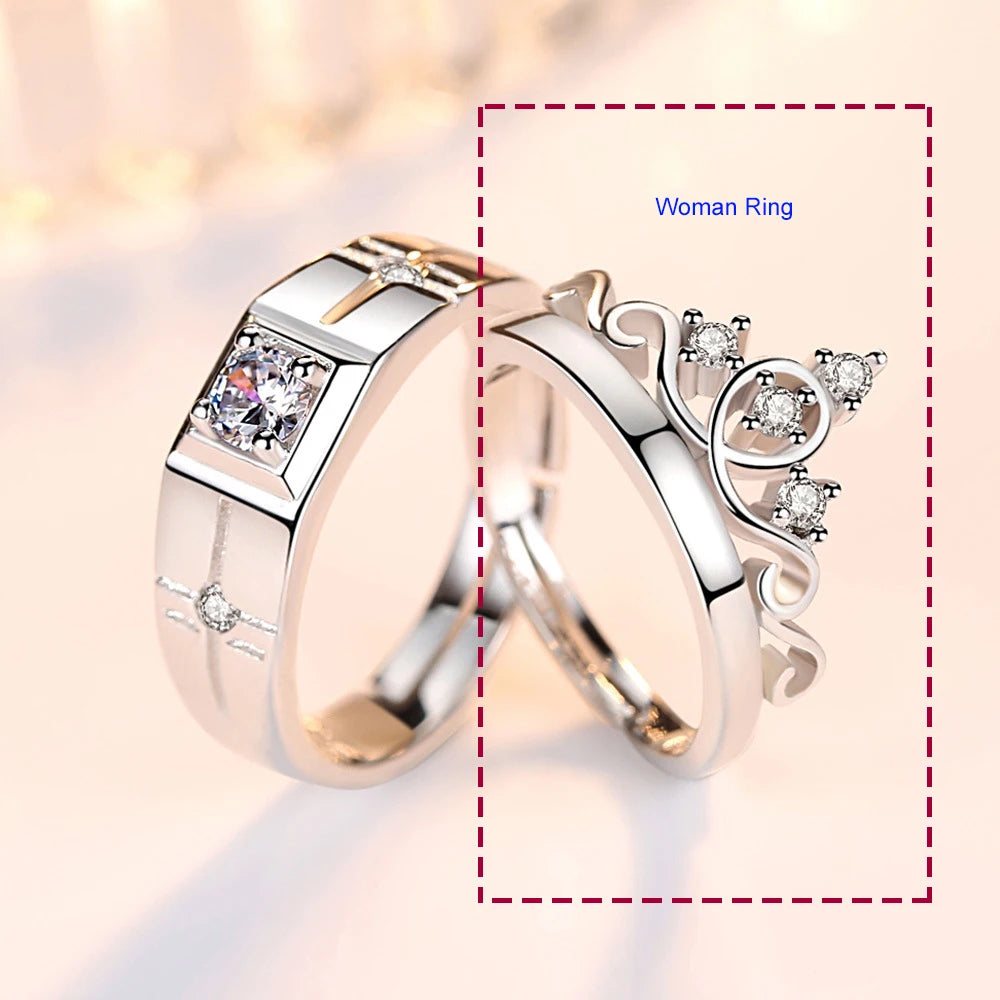 Ringe für Paare Königin Ring und Zirkon Damen