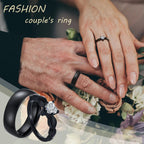 Anelli per Coppie Cuore Anello Romantico e zircone nero