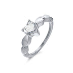 Anelli per Coppie Cuore Anello Romantico e Zircone argento donna
