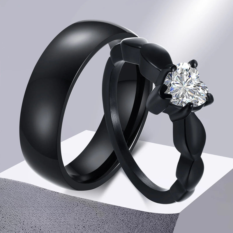Anelli per Coppie Cuore Anello Romantico e Zircone