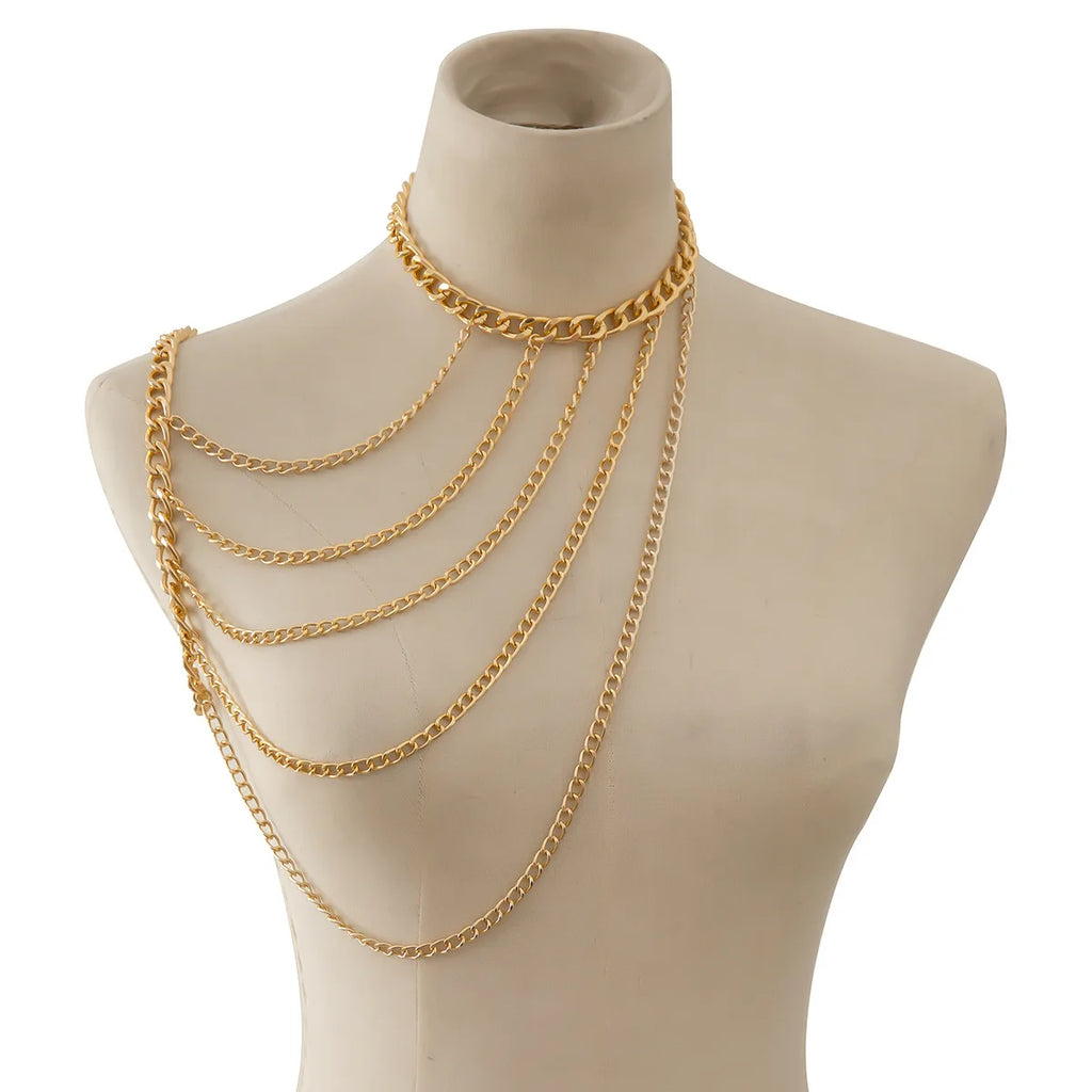 Schulterkette Damen - Schlüsselbein & Schulter Gold