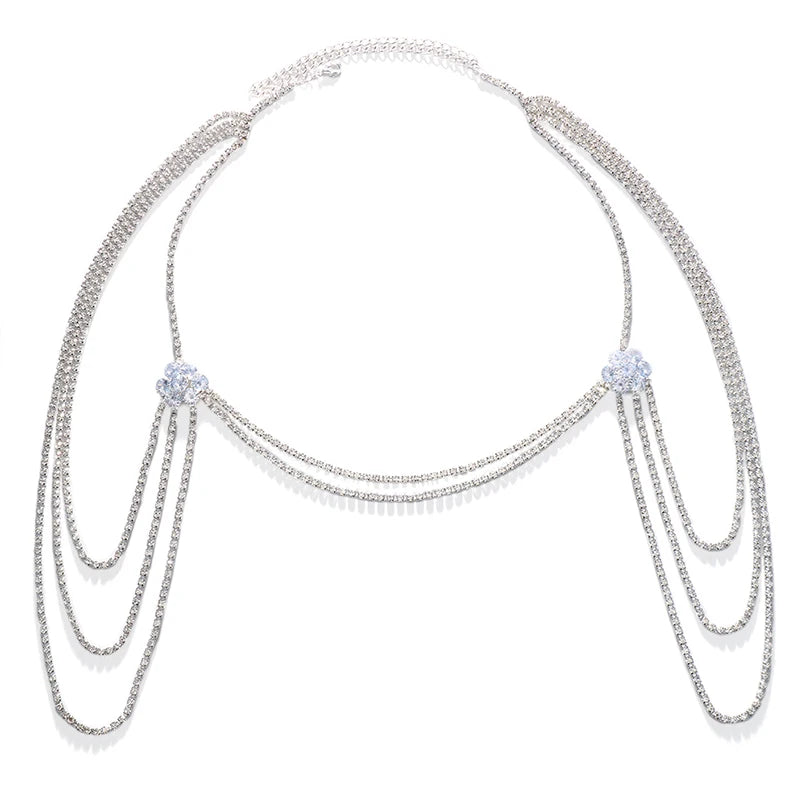 Schulter-Schmuck für Damen - Schlüsselbein- & Schulterkette Silber