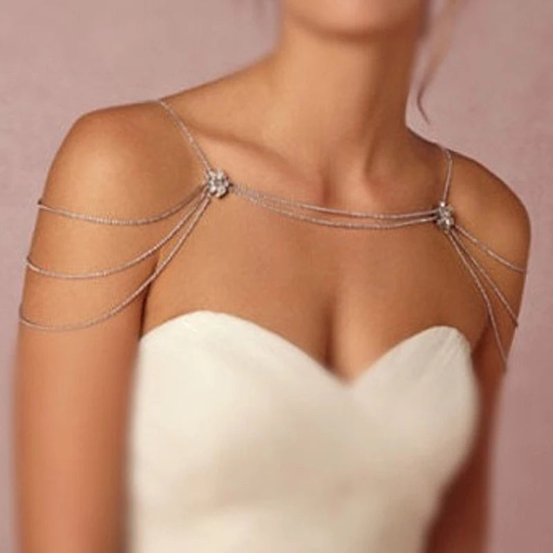 Schulter-Schmuck für Damen - Schlüsselbein- & Schulterkette Silber