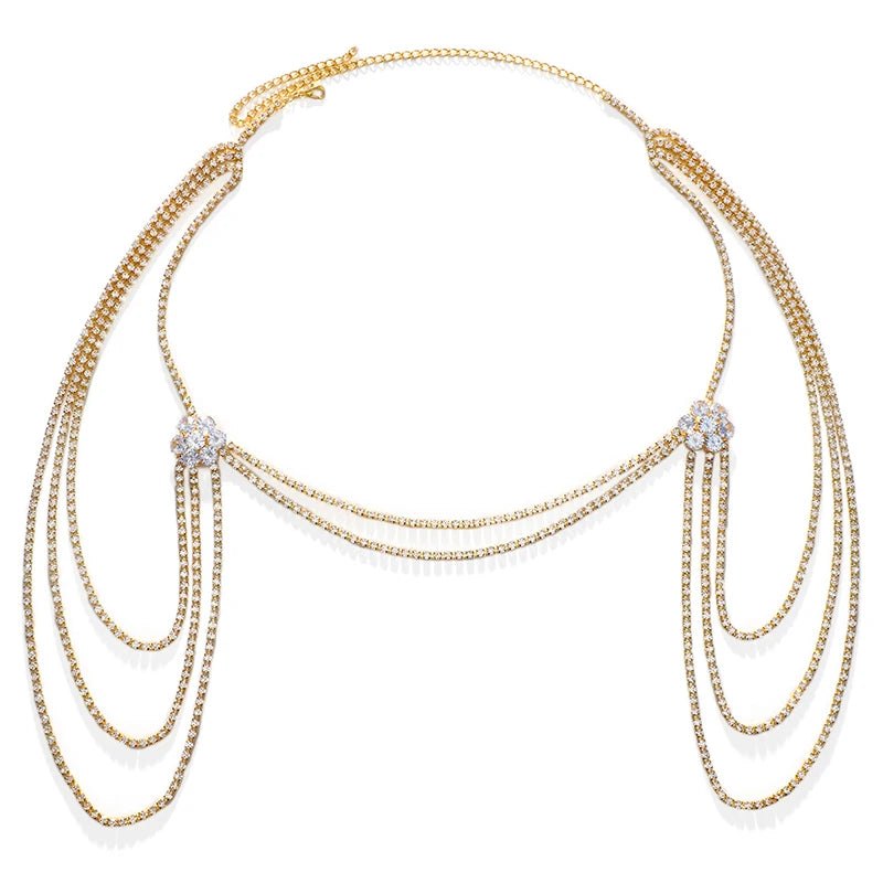 Schulter-Schmuck für Damen - Schlüsselbein- & Schulterkette Gold