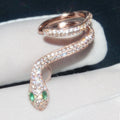 Boucle D'Oreille Serpent Pendante Plaqué or